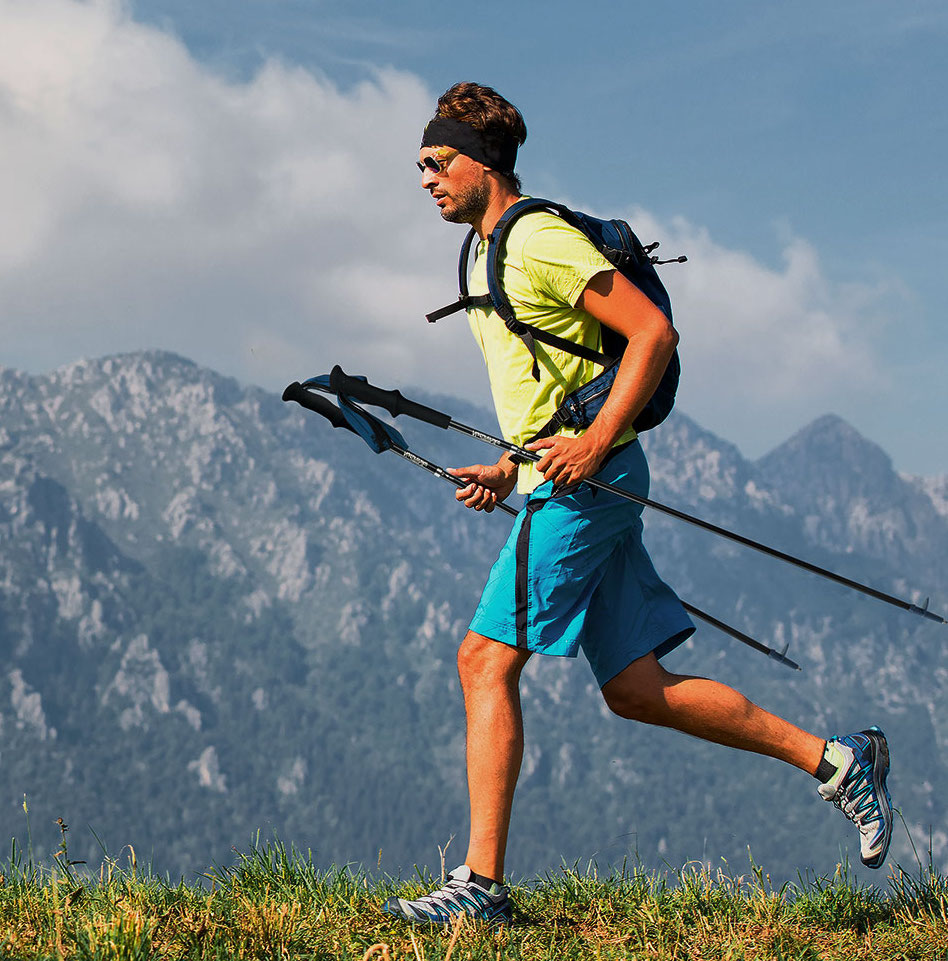 kiwika Cheetah mountain and hiking folding pole 120cm