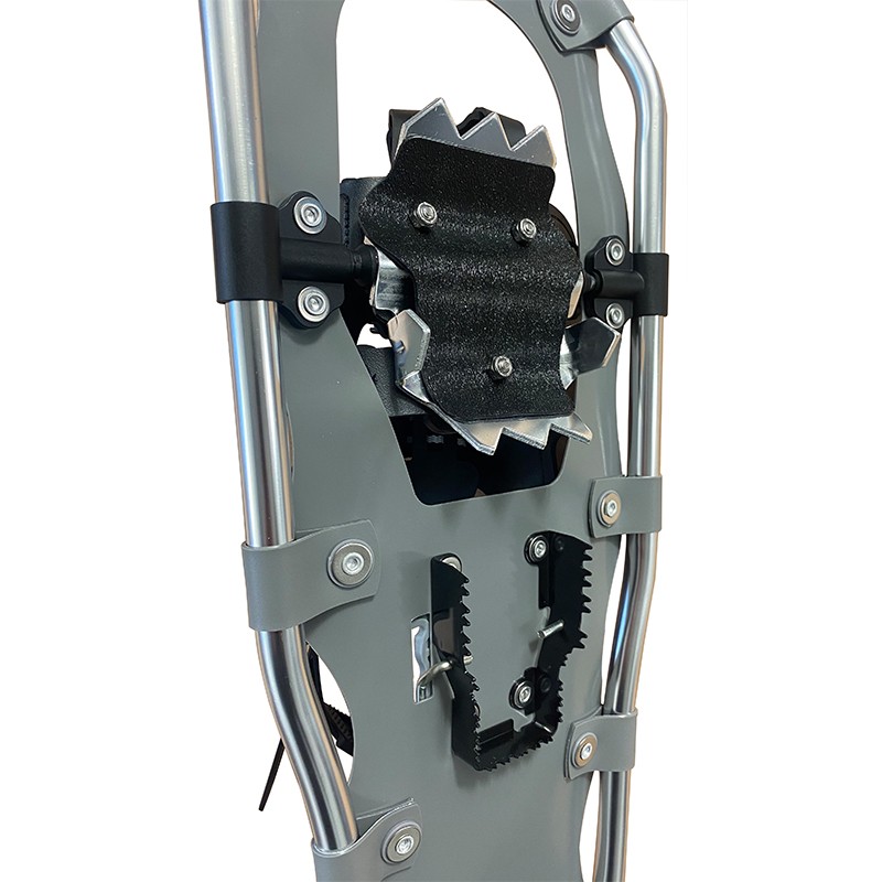 Modern snowshoes on snowy mountain trail for winter hiking – Kiwika Swiss outdoor gear