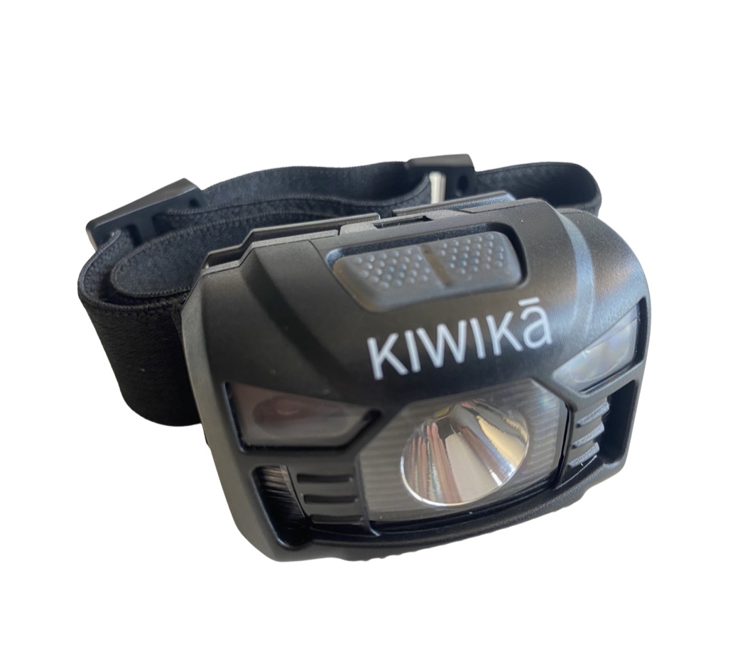 LED sensor headlamp for trail running or hiking
