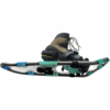 snowshoe featuring a metallic frame design, with adjustable bindings and textural details for grip
