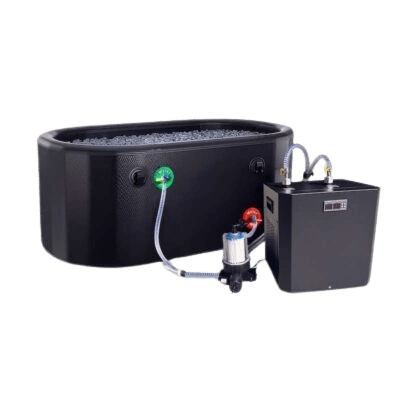 Ready for ice all around: ice bath & powerful ½ HP water cooler