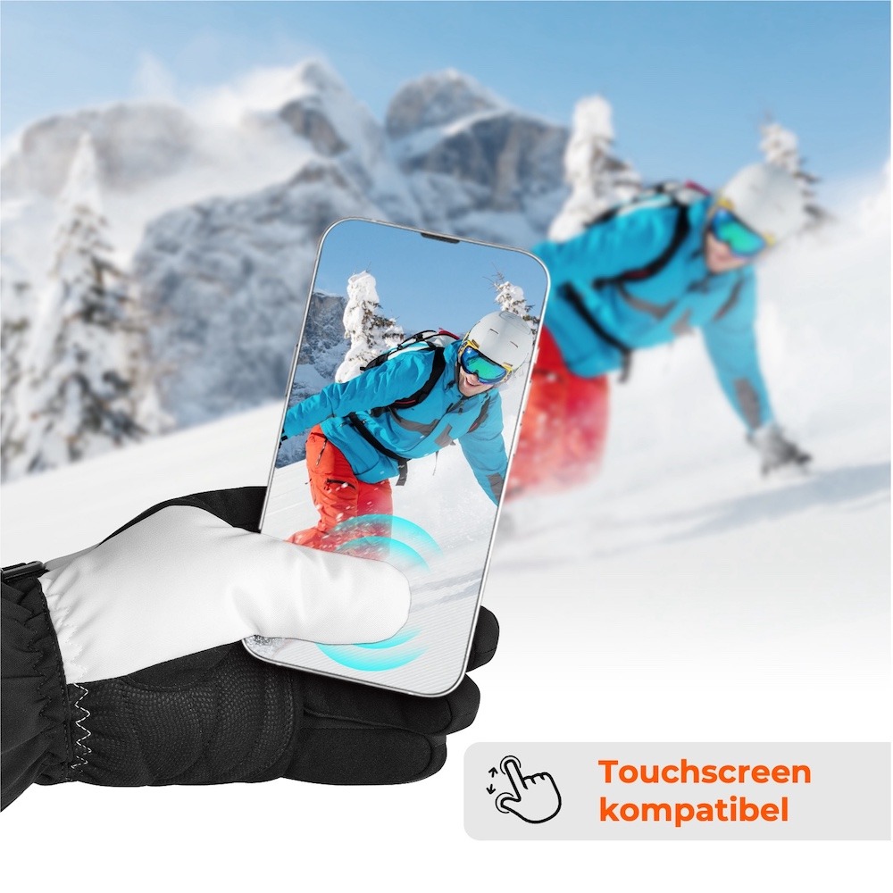 Heated gloves | white-black