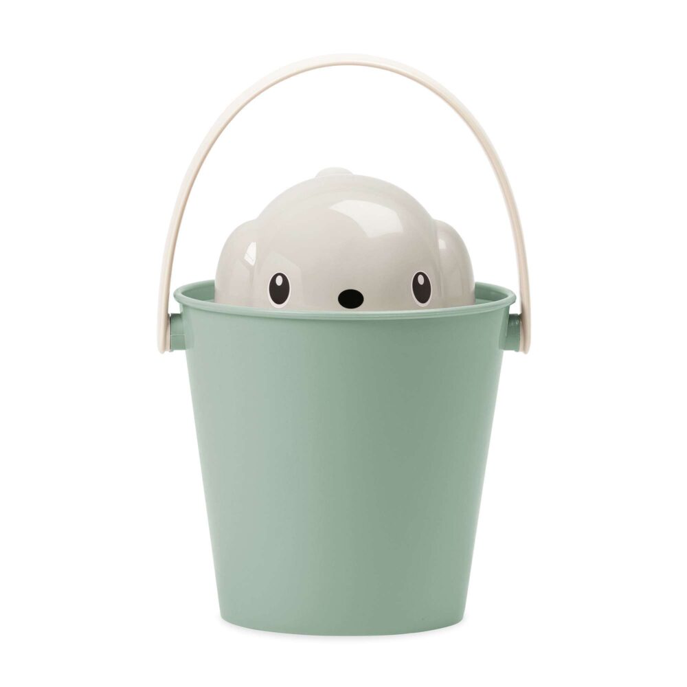 United Pets storage box food crock for dogs in grey and green