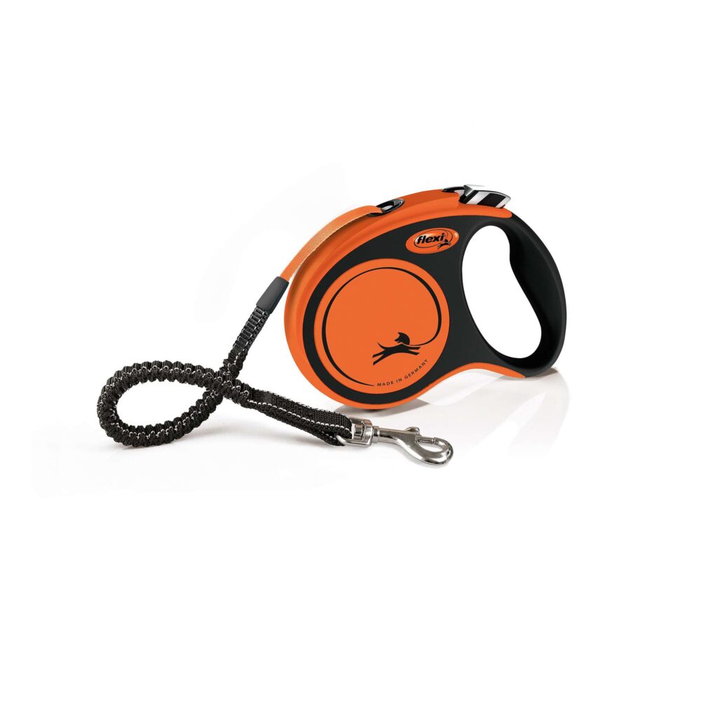 Flexi Xtreme Tape retractable dog leash in orange (5 m)