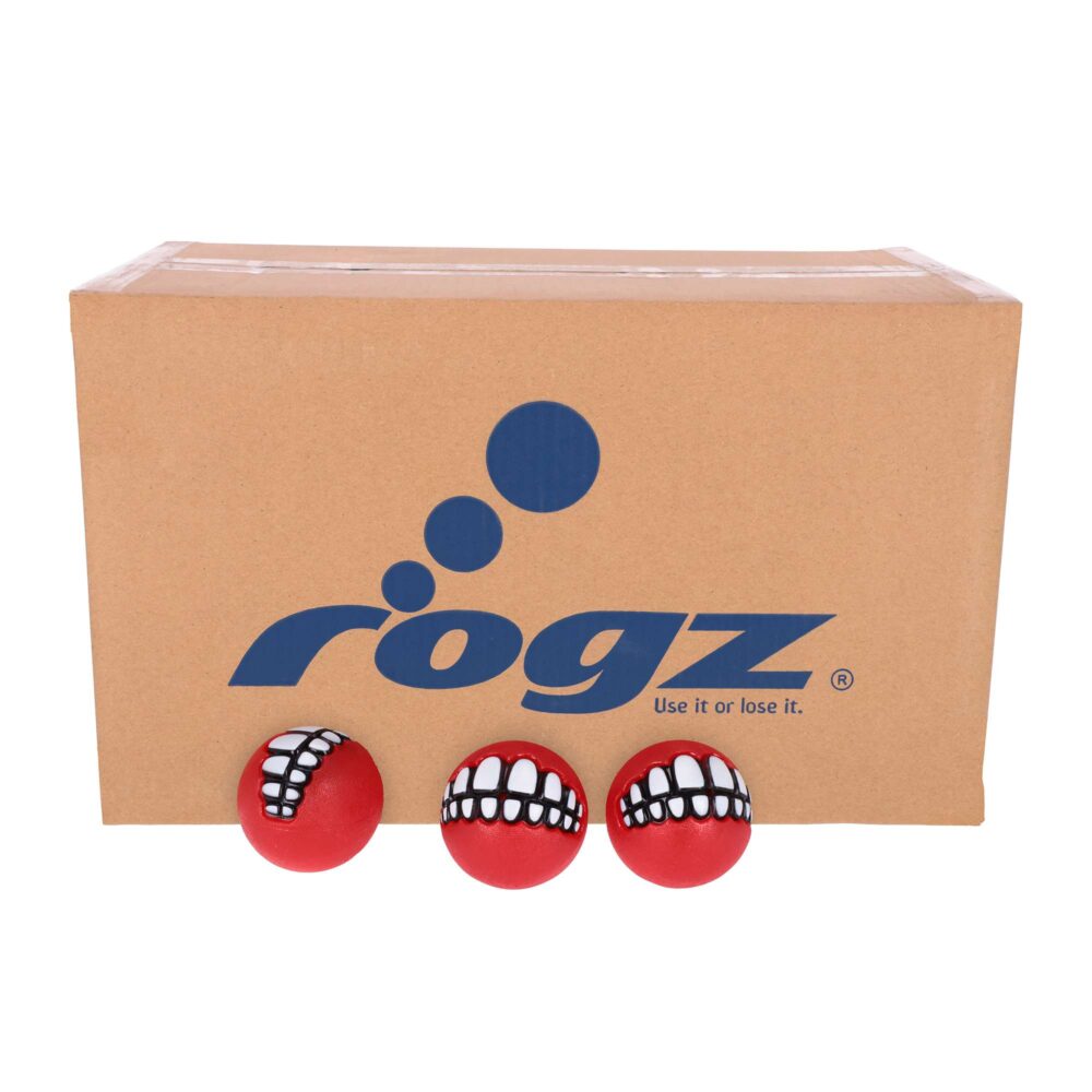 Rogz Grinz Ball Bulk Box Red