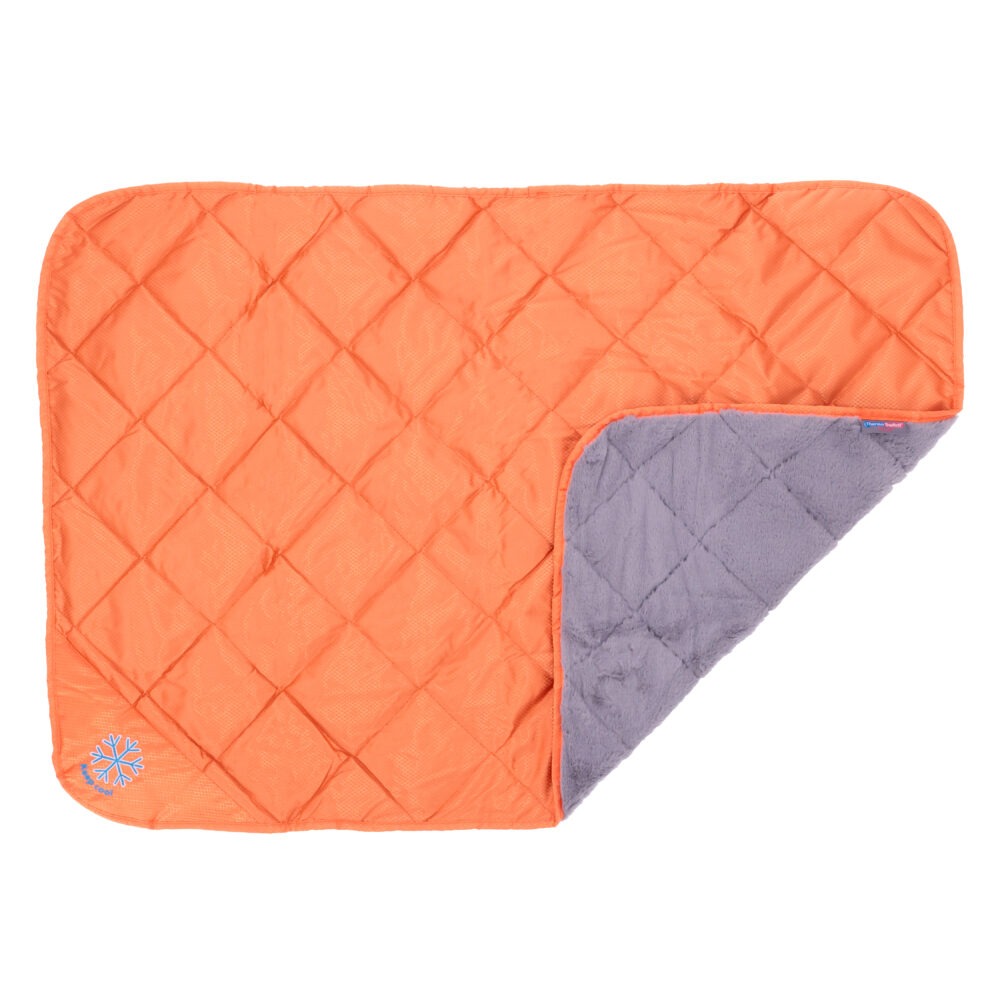 ThermoSwitch Samos travel mat for dogs in orange/grey