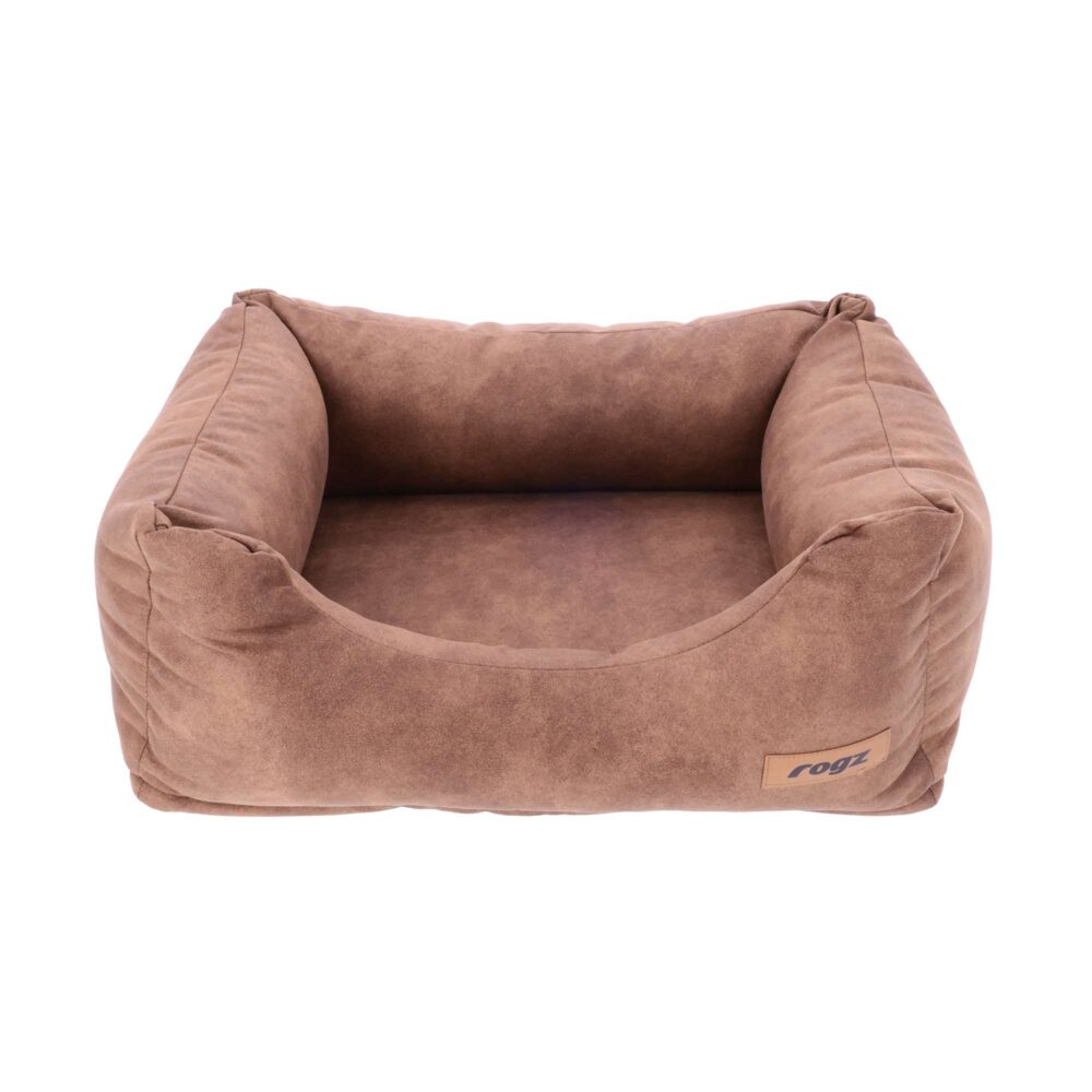 Rogz Ella Vintage dog bed in brown