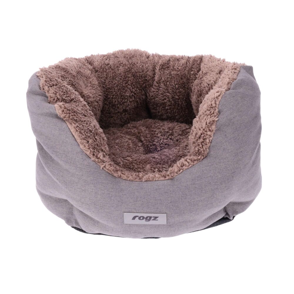 rogz Milo dog bed in grey