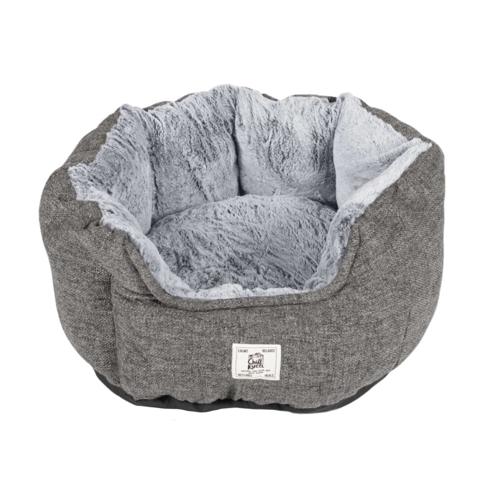 Dog Gone Smart Chill Kuzzi Round Bed dog bed in grey