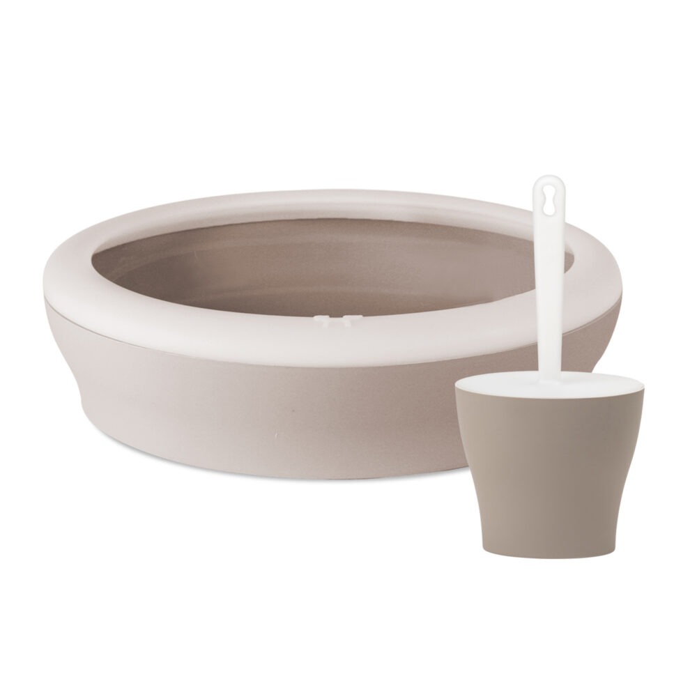 United Pets Set Viccì Cat Litter Box with Scoop in Grey