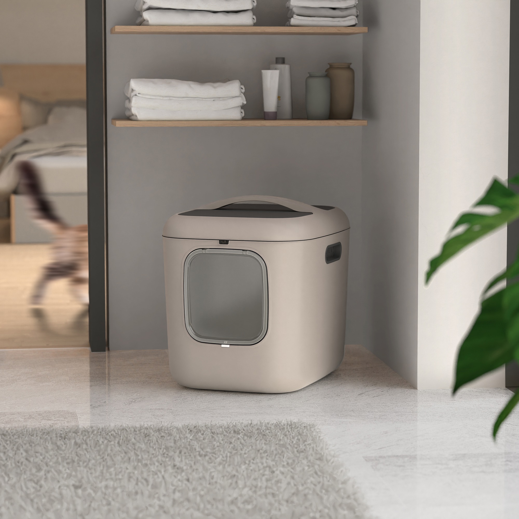 Rotho Biala XL cat litter box Rotho Biala XL cat litter box in brown