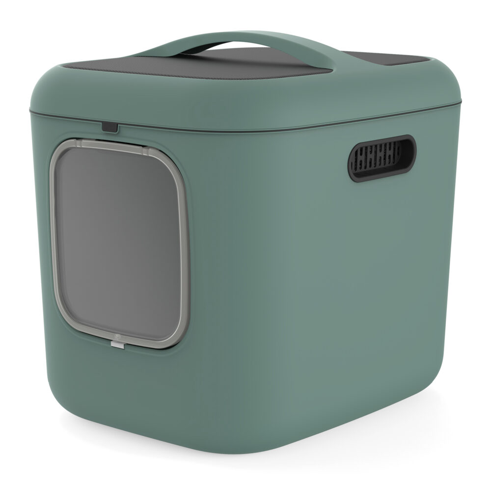 Rotho Biala XL cat litter box in green