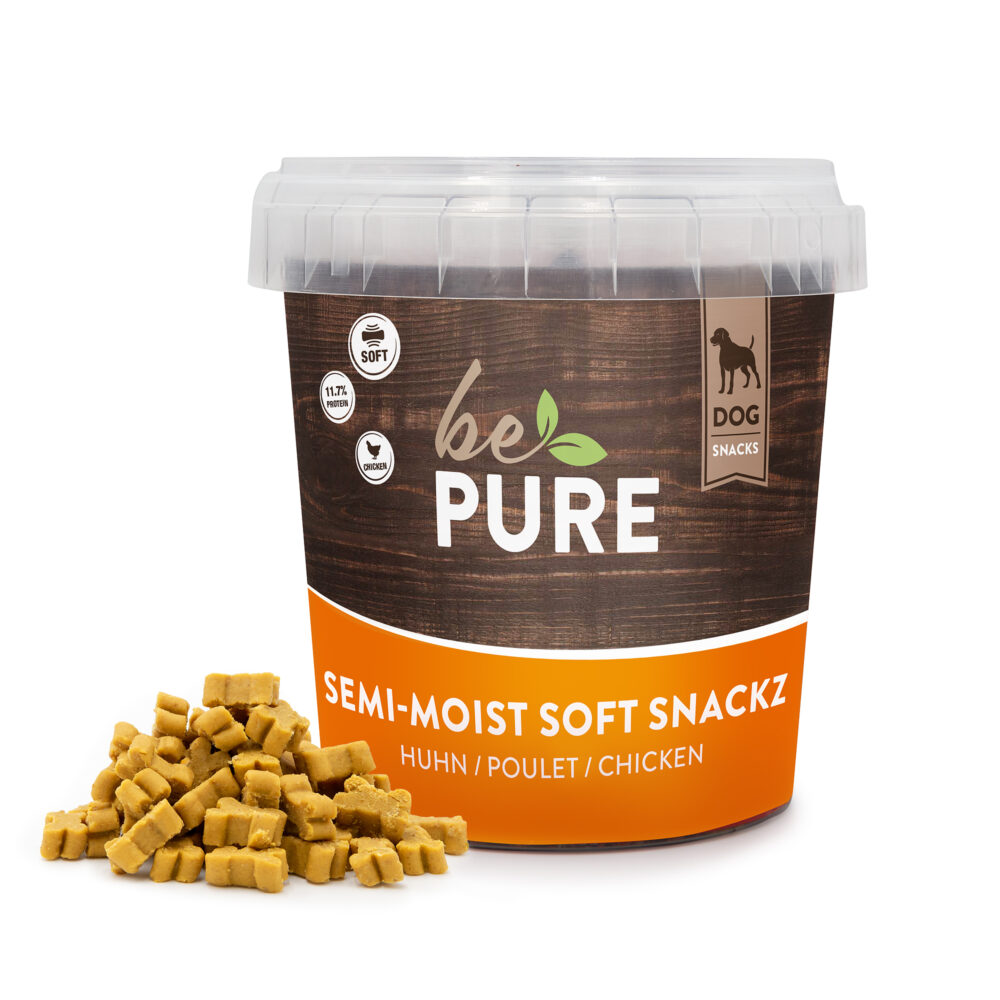 bePure Semi-Moist Soft Snackz mit Huhn Semi-Moist Futter für Hunde