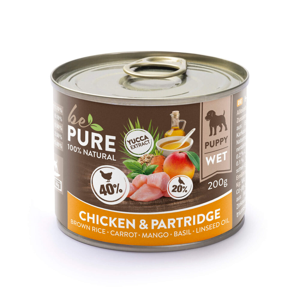 bePure Chicken & Partridge Nassfutter für Hunde