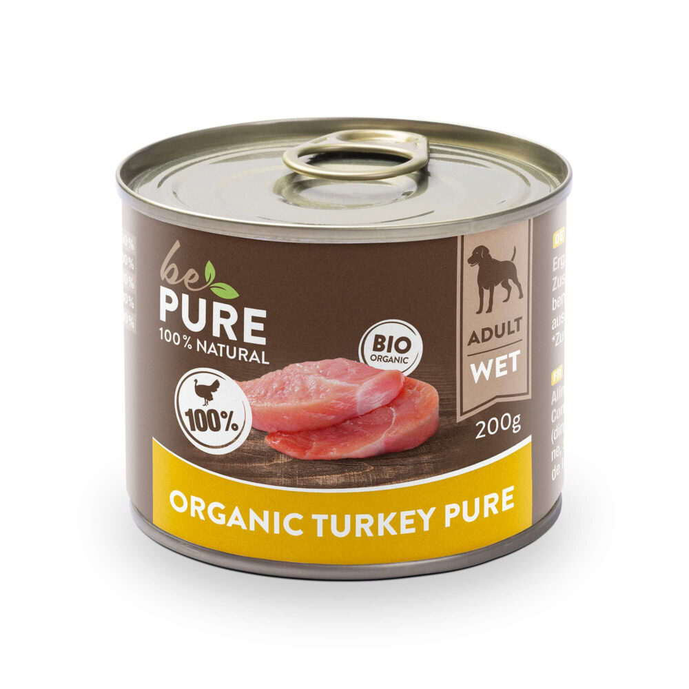bePure Organic Turkey pure Nassfutter für Hunde