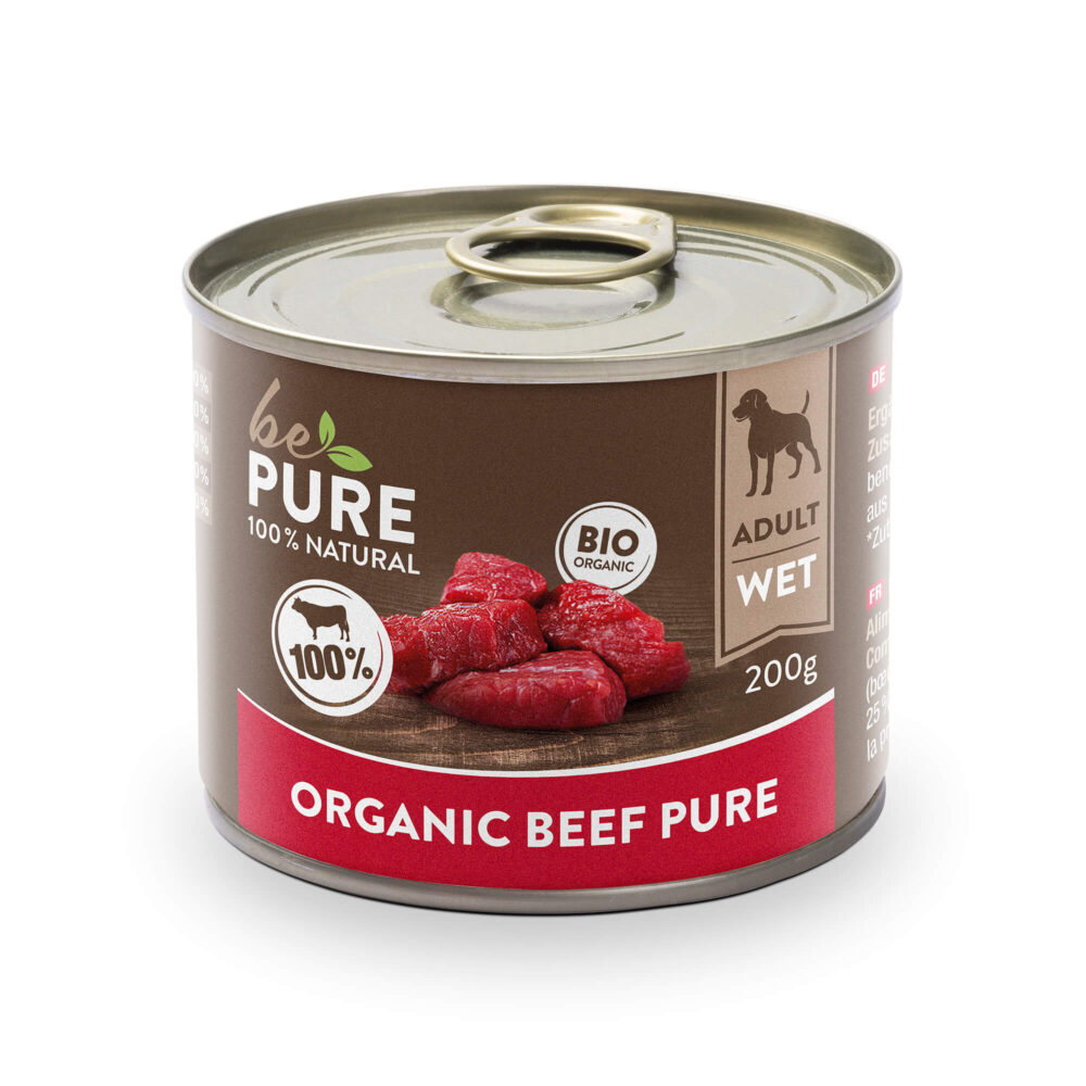 bePure Organic Beef pure Nassfutter für Hunde