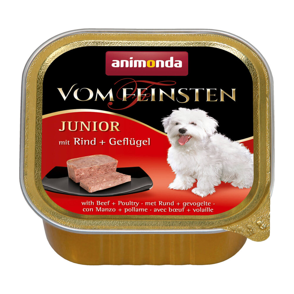 animonda Vom Feinsten Junior Rind und Geflügel Nassfutter für Hunde
