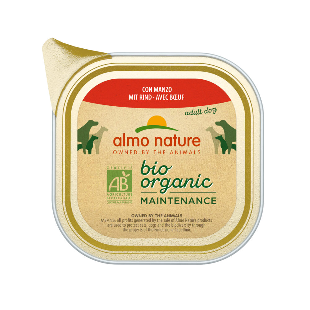 Almo Nature Bio Organic mit Rind Nassfutter für Hunde