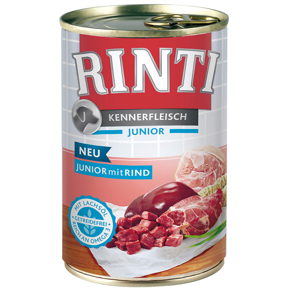 Rinti Kennerfleisch Junior Rind Nassfutter für Hunde