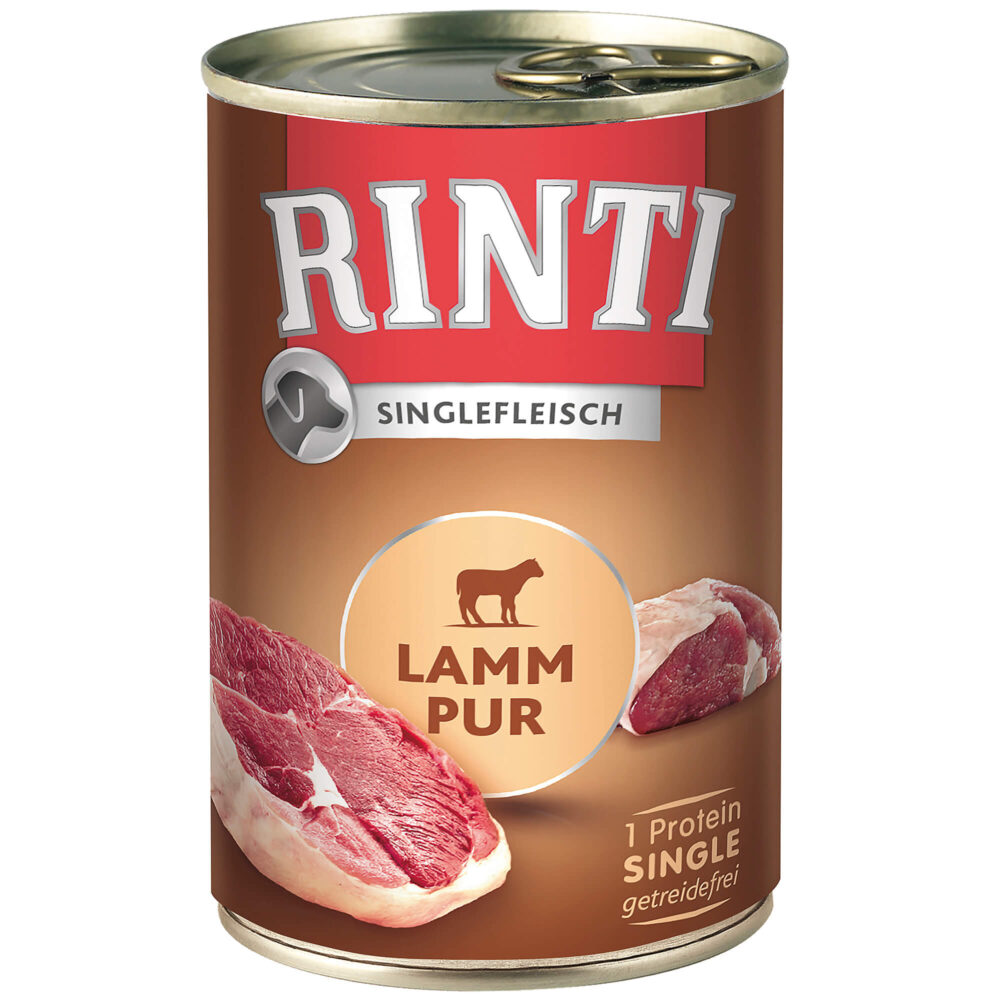 Rinti Singlefleisch PUR Lamm Nassfutter für Hunde