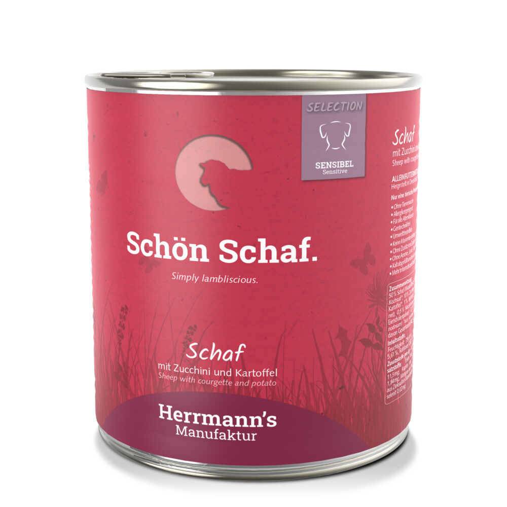Herrmann's Schaf mit Zucchini und Kartoffeln Nassfutter für Hunde