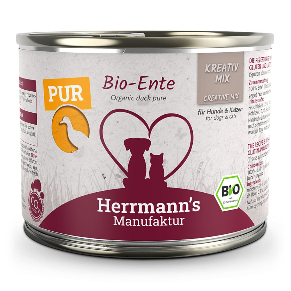 Herrmann's Reinfleisch Bio-Ente Nassfutter für Hunde