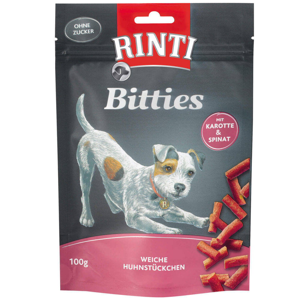 Rinti Bitties Karotte und Spinat Snack für Hunde