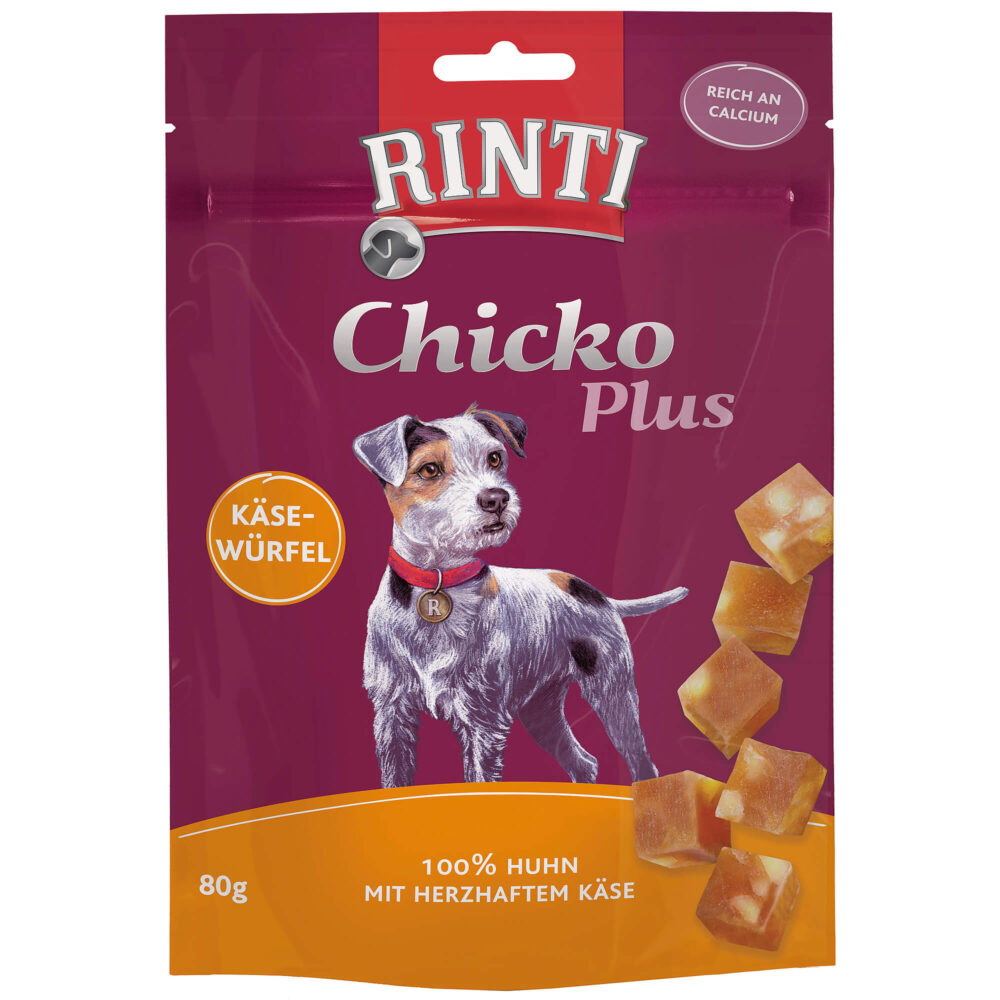 Rinti Chicko PLUS Käsewürfel Snack für Hunde