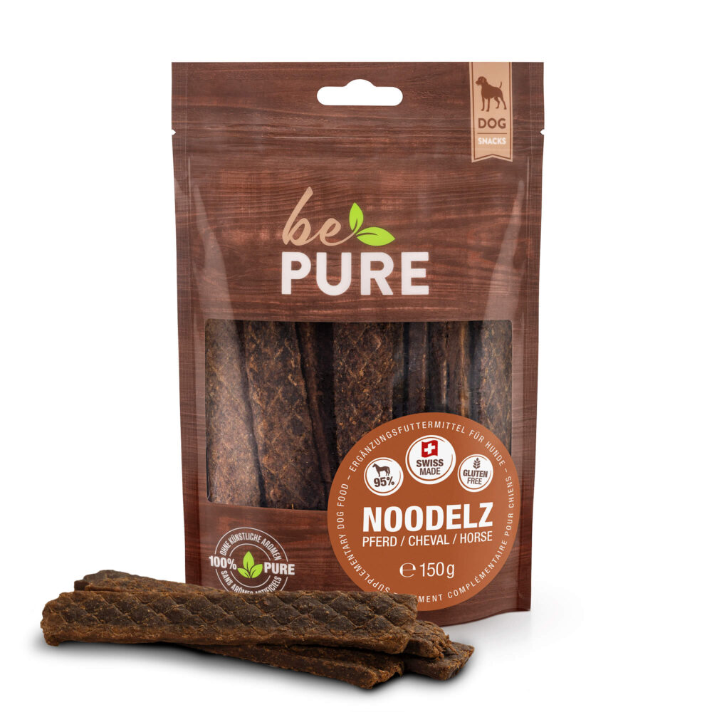 bePure Noodelz Pferd Snack für Hunde
