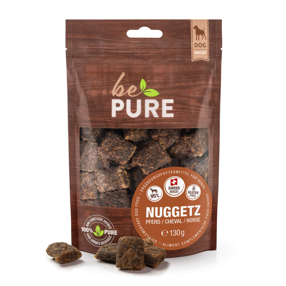 bePure Nuggetz Pferd Snack für Hunde
