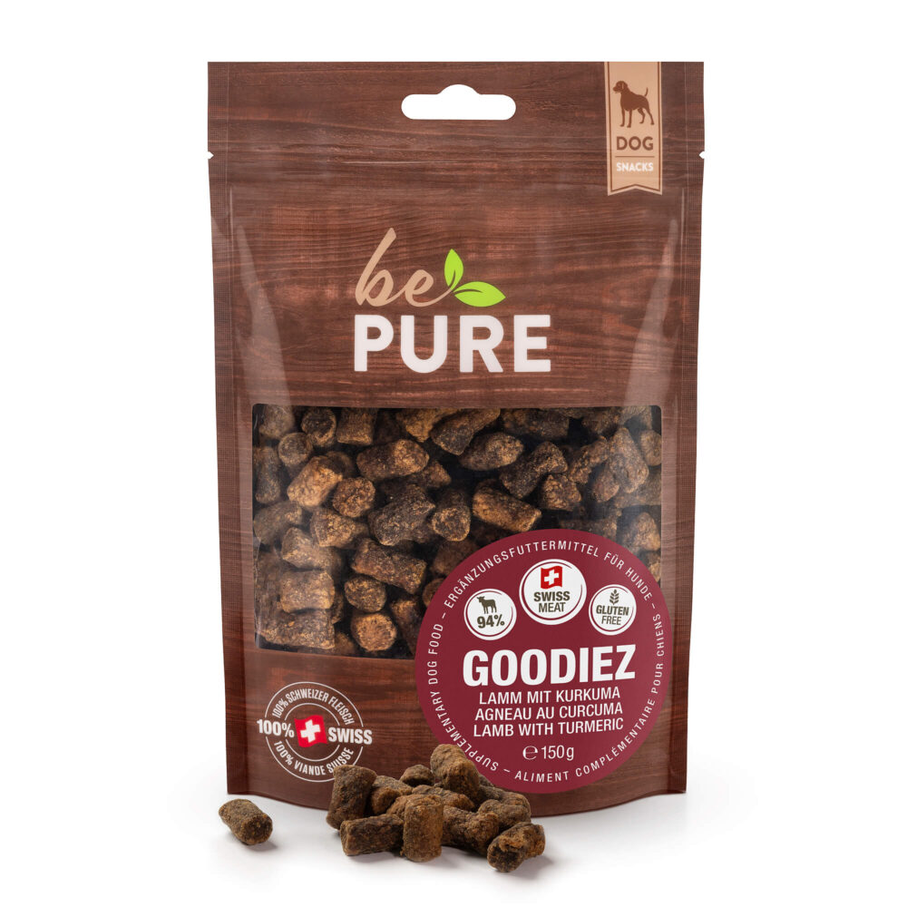 bePure Goodiez Lamm und Kurkuma Snack für Hunde