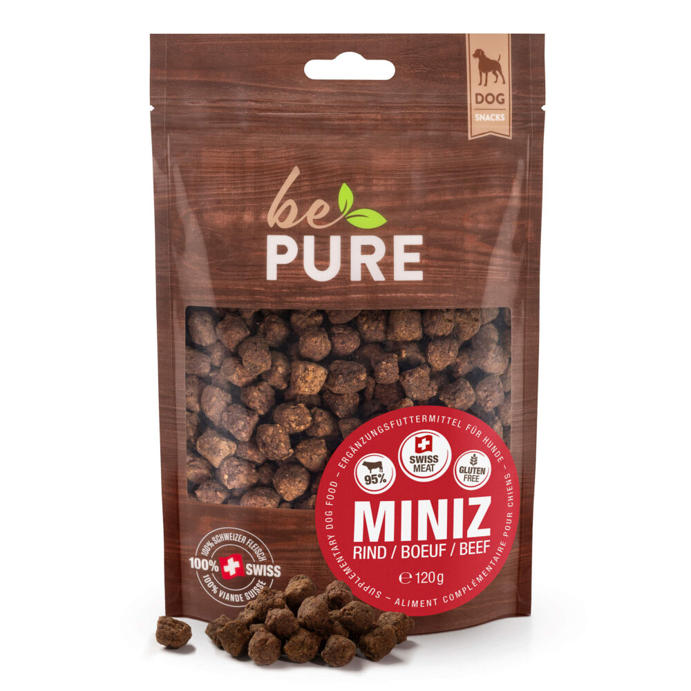 bePure Miniz Rind Snack für Hunde
