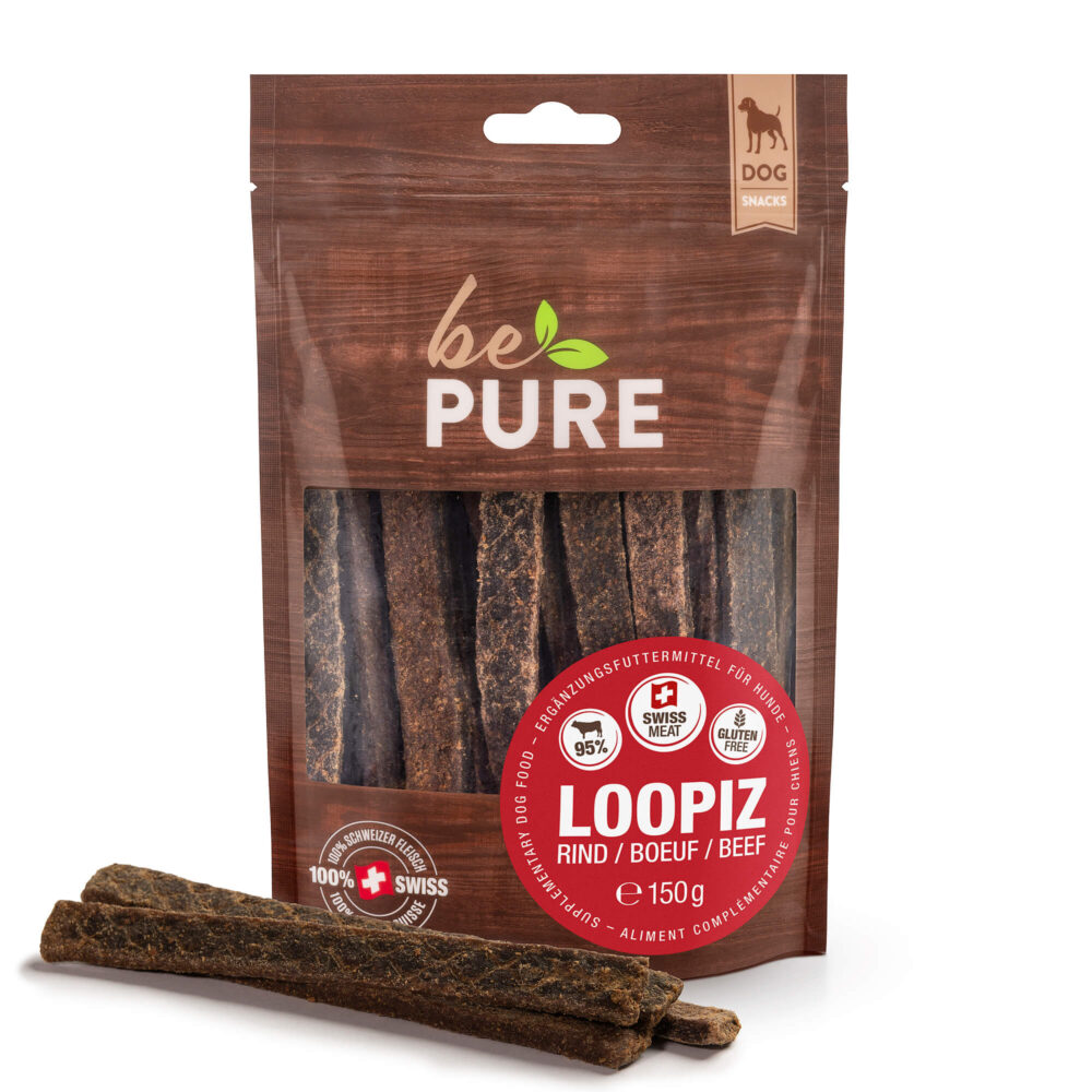 bePure Loopiz Rind Snack für Hunde