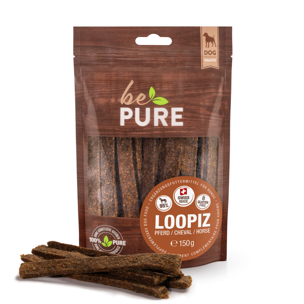 bePure Loopiz Pferd Snack für Hunde