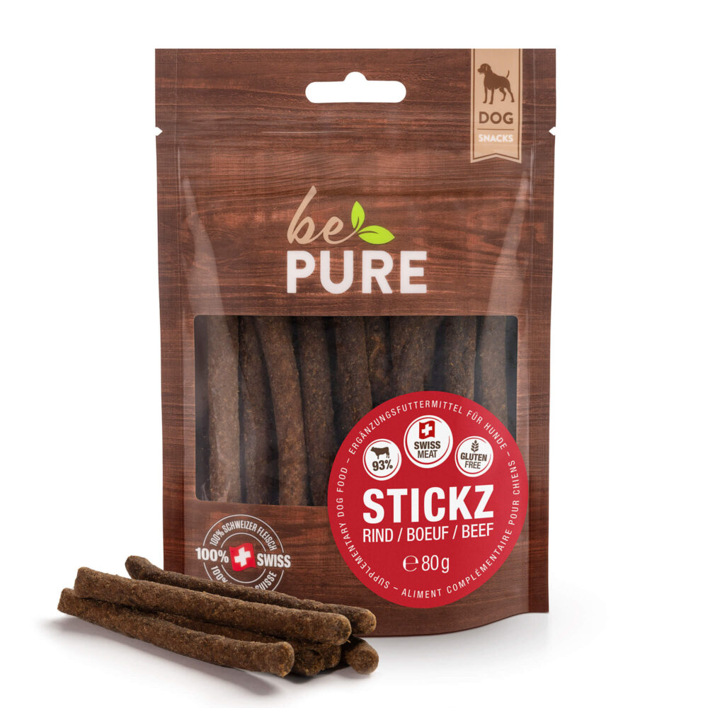 bePure Stickz Rind Snack für Hunde