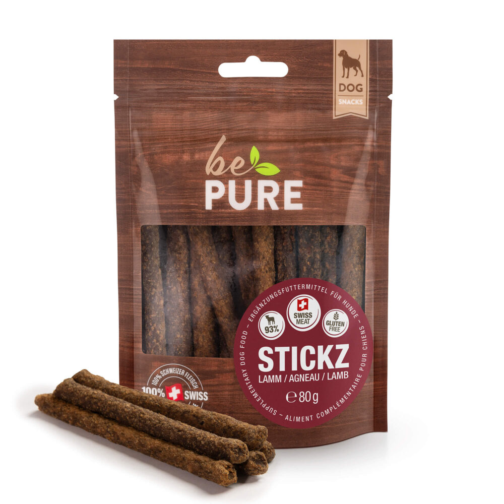bePure Stickz Lamm Snack für Hunde