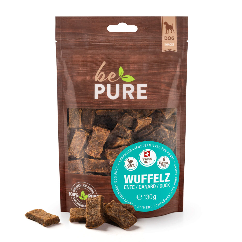 bePure Wuffelz Ente Snack für Hunde