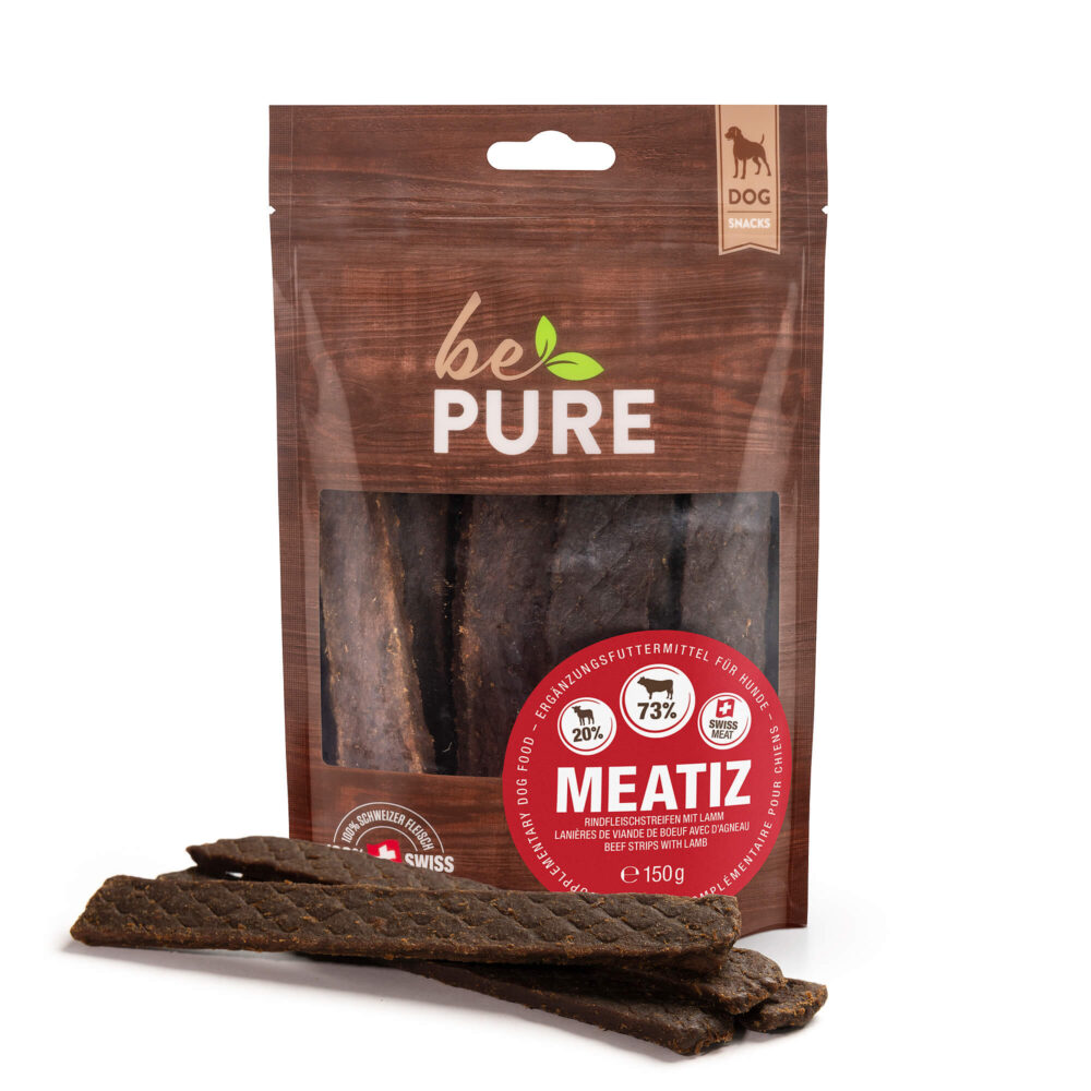 bePure Meatiz Rindfleisch und Lamm Snack für Hunde