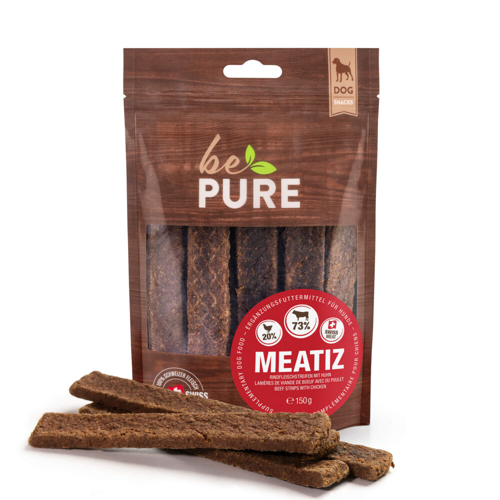 bePure Meatiz Rindfleisch und Huhn Snack für Hunde