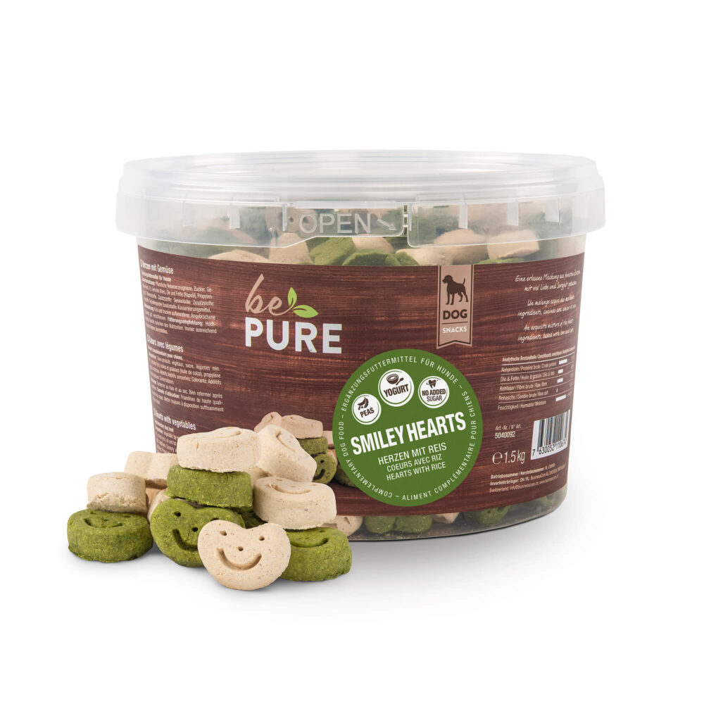 bePure Smiley Hearts Biscuit für Hunde