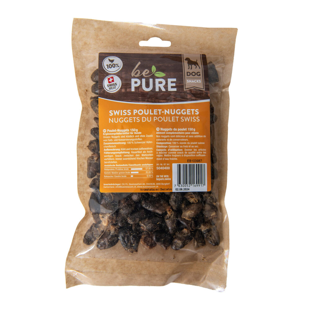 bePure Swiss Poulet-Nuggets Kauartikel für Hunde
