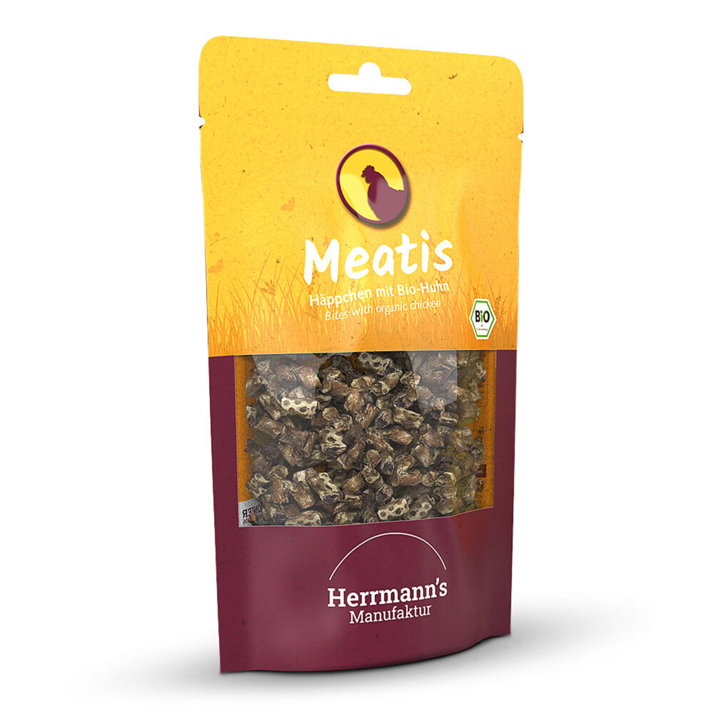 Herrmann's Meatis Bio-Huhn mit Hirse Snack für Hunde