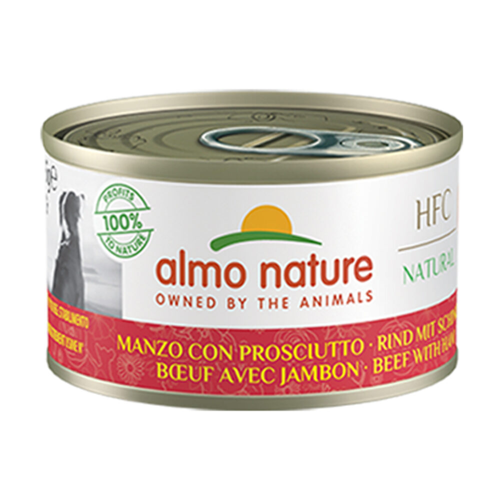 Almo Nature HFC Natural mit Rind und Schinken Nassfutter für Hunde