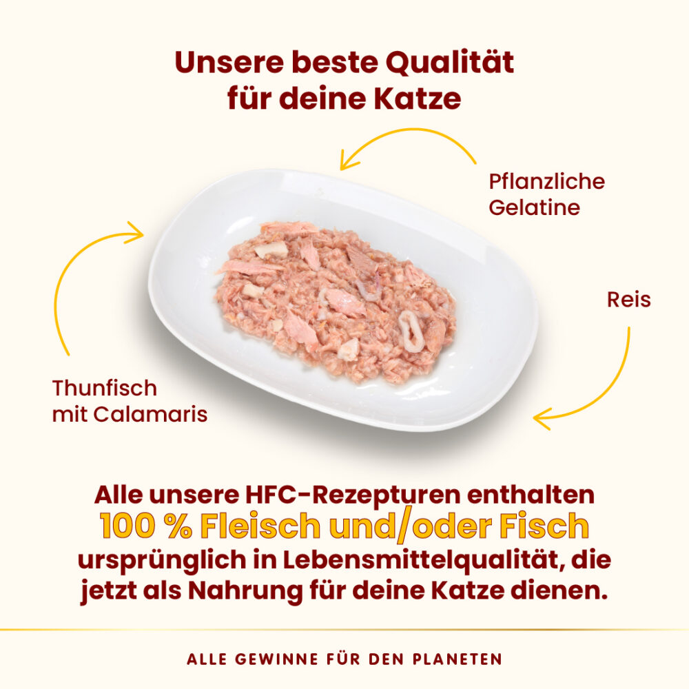 Almo Nature HFC Jelly Cat Thunfisch mit Calamaris Nassfutter für Katzen