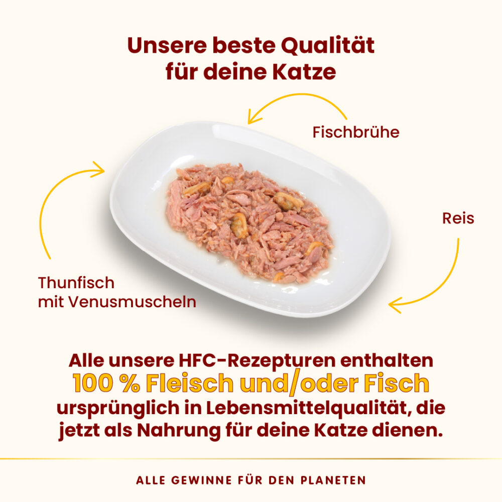 Almo Nature HFC Natural Cat Thunfisch mit Venusmuscheln Nassfutter für Katzen