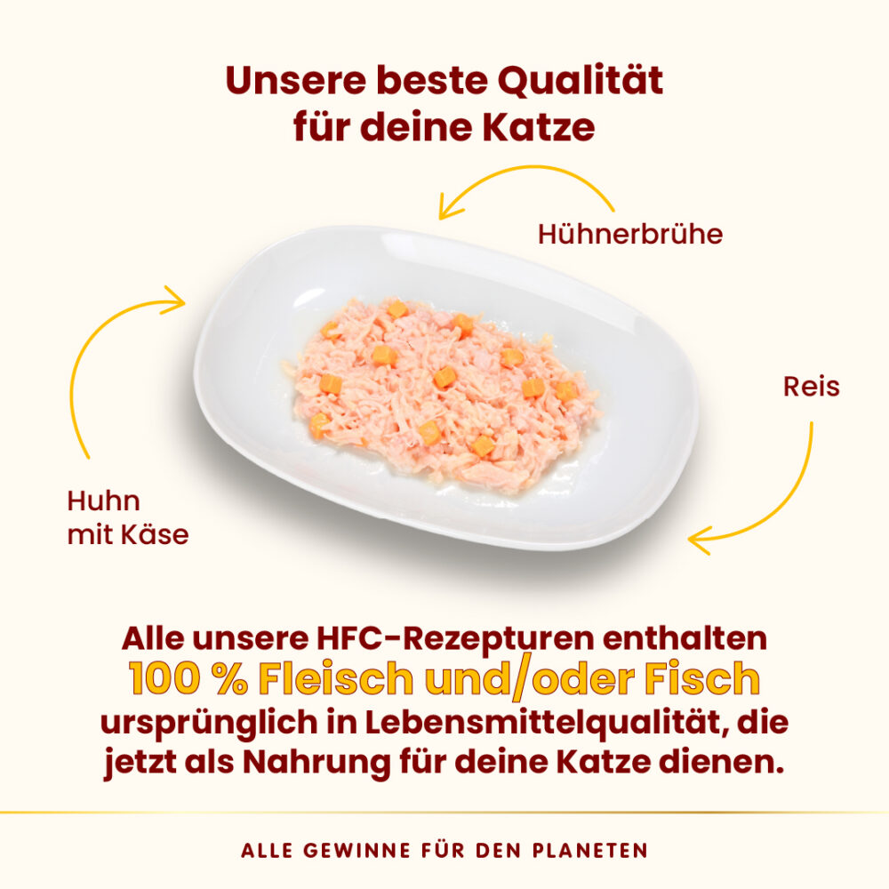 Almo Nature HFC Natural Cat Huhn mit Käse Nassfutter für Katzen