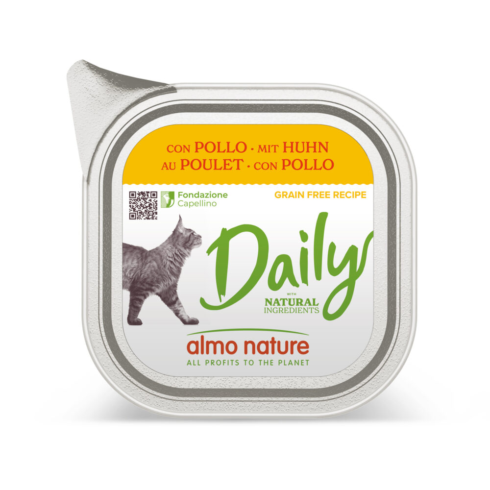 Almo Nature Daily Cat mit Huhn Nassfutter für Katzen