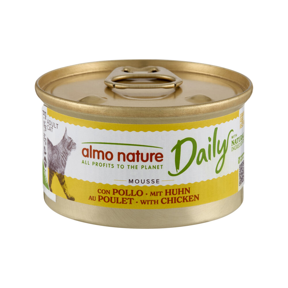Almo Nature Daily Cat Mousse mit Huhn Nassfutter für Katzen