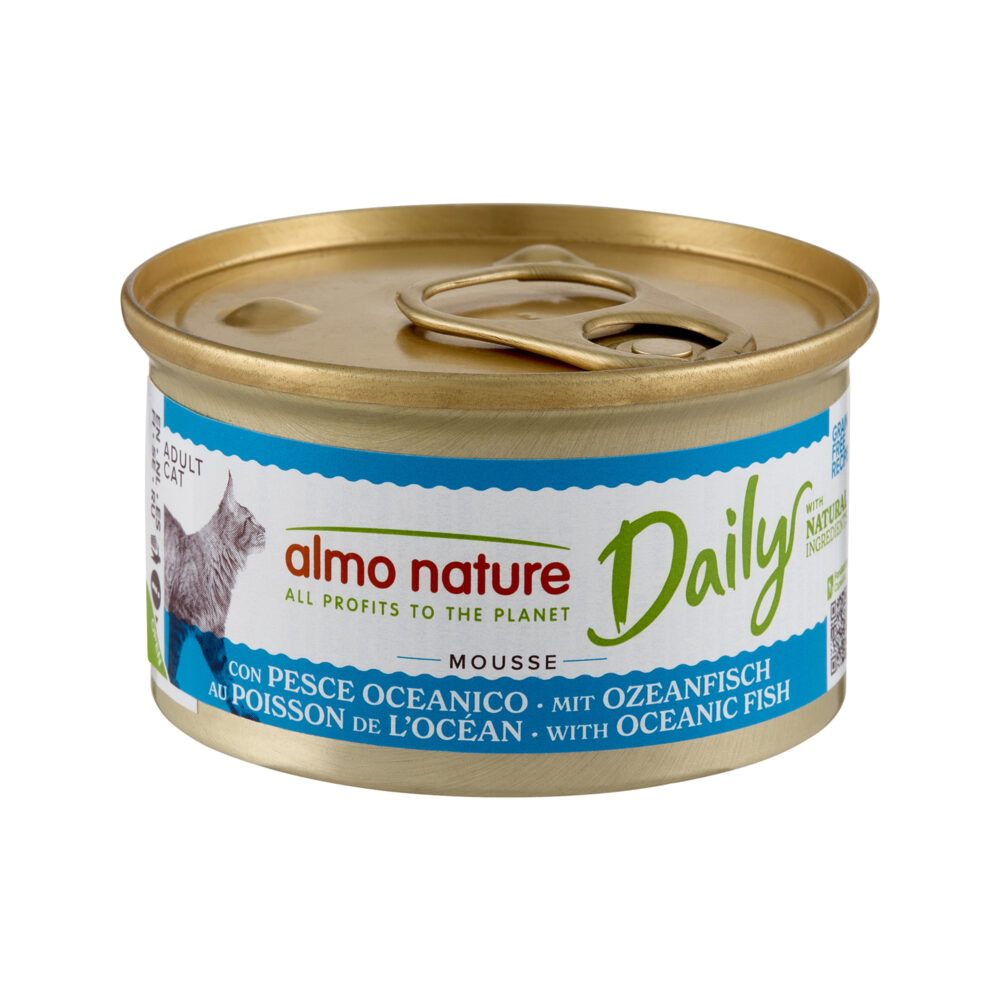 Almo Nature Daily Cat Mousse mit Ozeanfisch Nassfutter für Katzen