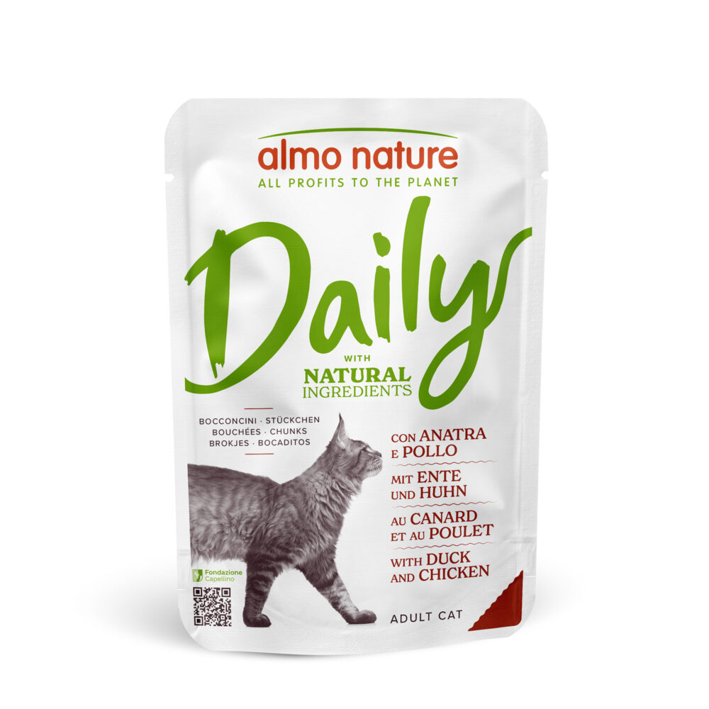 Almo Nature Daily Cat mit Ente und Huhn Nassfutter für Katzen